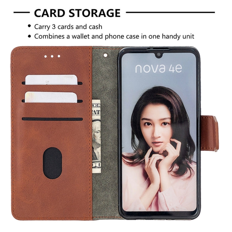 For Huawei P30 Lite Matching Color Crocodile Texture Horizontal Flip PU Leather Case with Holder & Card Slots & Wallet