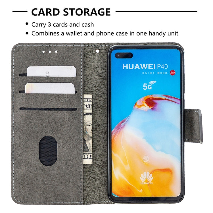 For Huawei P40 Matching Color Crocodile Texture Horizontal Flip PU Leather Case with Holder & Card Slots & Wallet