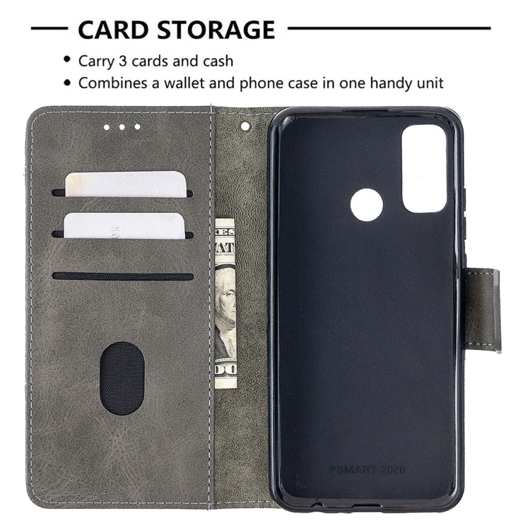 For Huawei P smart 2020 Matching Color Crocodile Texture Horizontal Flip PU Leather Case with Holder & Card Slots & Wallet