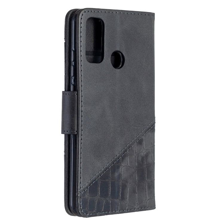 For Huawei P smart 2020 Matching Color Crocodile Texture Horizontal Flip PU Leather Case with Holder & Card Slots & Wallet