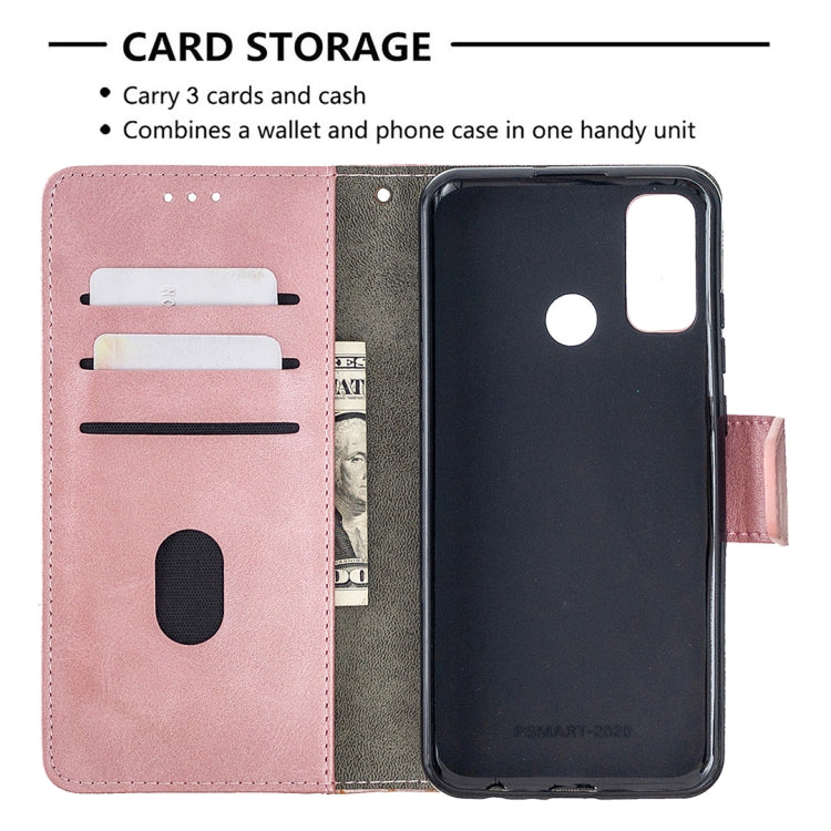 For Huawei P smart 2020 Matching Color Crocodile Texture Horizontal Flip PU Leather Case with Holder & Card Slots & Wallet