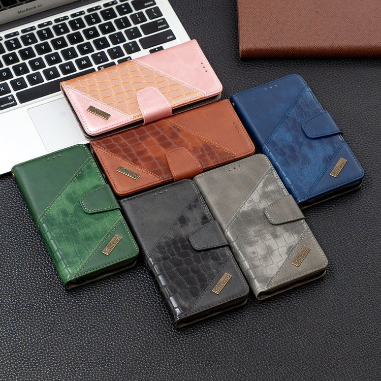 For Huawei P smart 2020 Matching Color Crocodile Texture Horizontal Flip PU Leather Case with Holder & Card Slots & Wallet