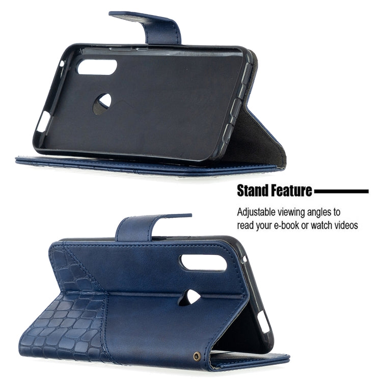 For Huawei P Smart Z Matching Color Crocodile Texture Horizontal Flip PU Leather Case with Holder & Card Slots & Wallet