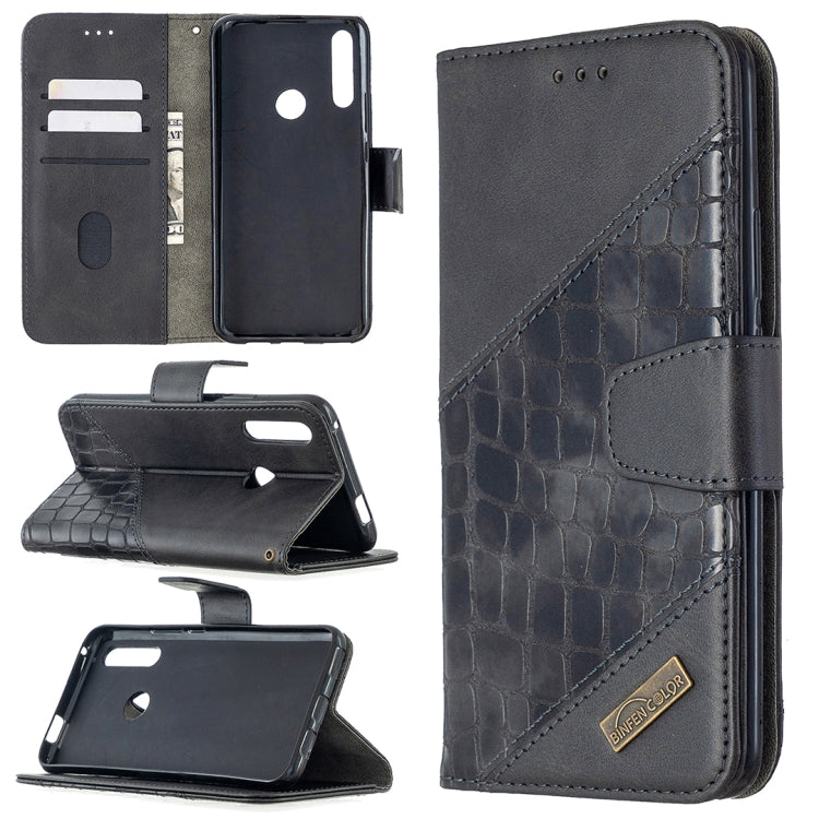 For Huawei P Smart Z Matching Color Crocodile Texture Horizontal Flip PU Leather Case with Holder & Card Slots & Wallet