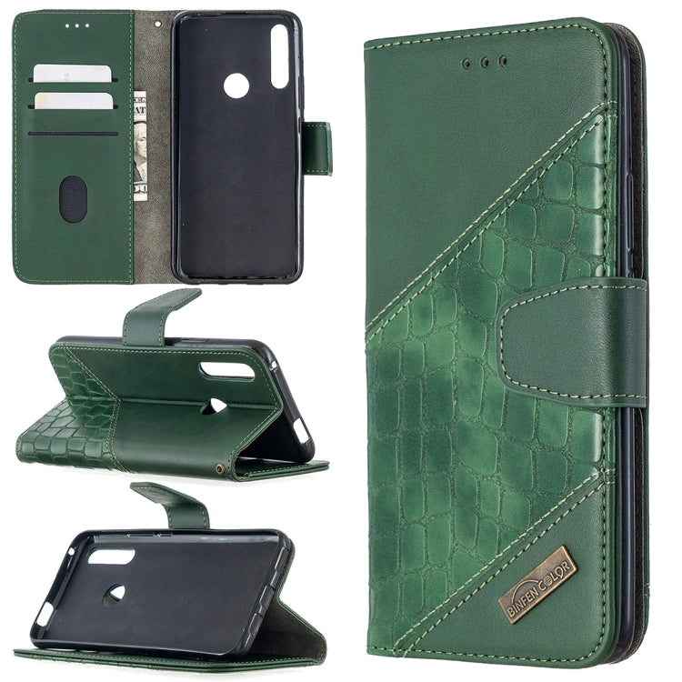 For Huawei P Smart Z Matching Color Crocodile Texture Horizontal Flip PU Leather Case with Holder & Card Slots & Wallet
