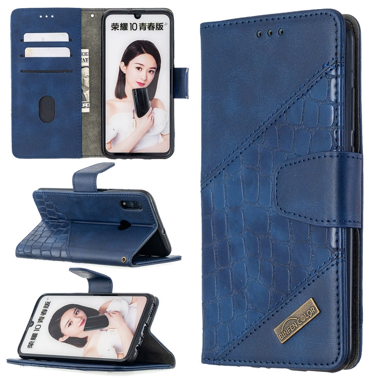 For Huawei P Smart (2019) Matching Color Crocodile Texture Horizontal Flip PU Leather Case with Holder & Card Slots & Wallet