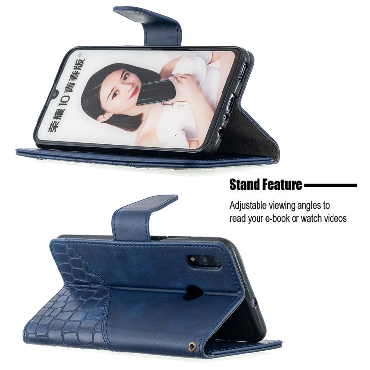 For Huawei P Smart (2019) Matching Color Crocodile Texture Horizontal Flip PU Leather Case with Holder & Card Slots & Wallet