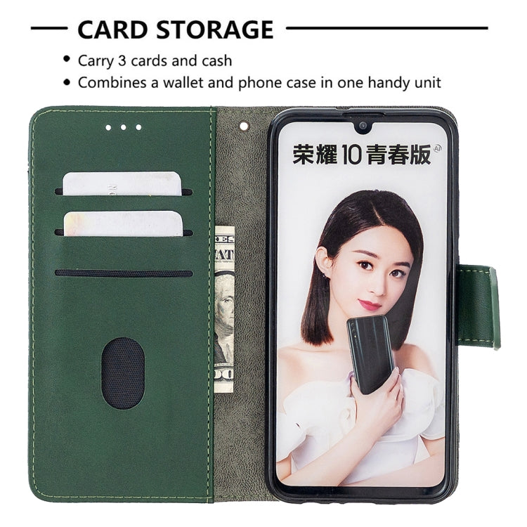 For Huawei P Smart (2019) Matching Color Crocodile Texture Horizontal Flip PU Leather Case with Holder & Card Slots & Wallet