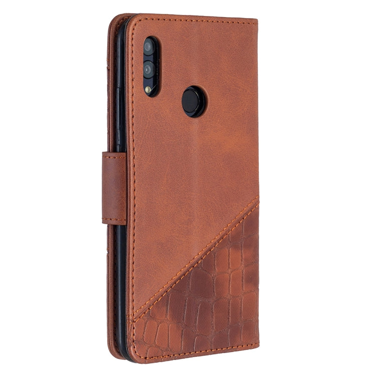 For Huawei P Smart (2019) Matching Color Crocodile Texture Horizontal Flip PU Leather Case with Holder & Card Slots & Wallet