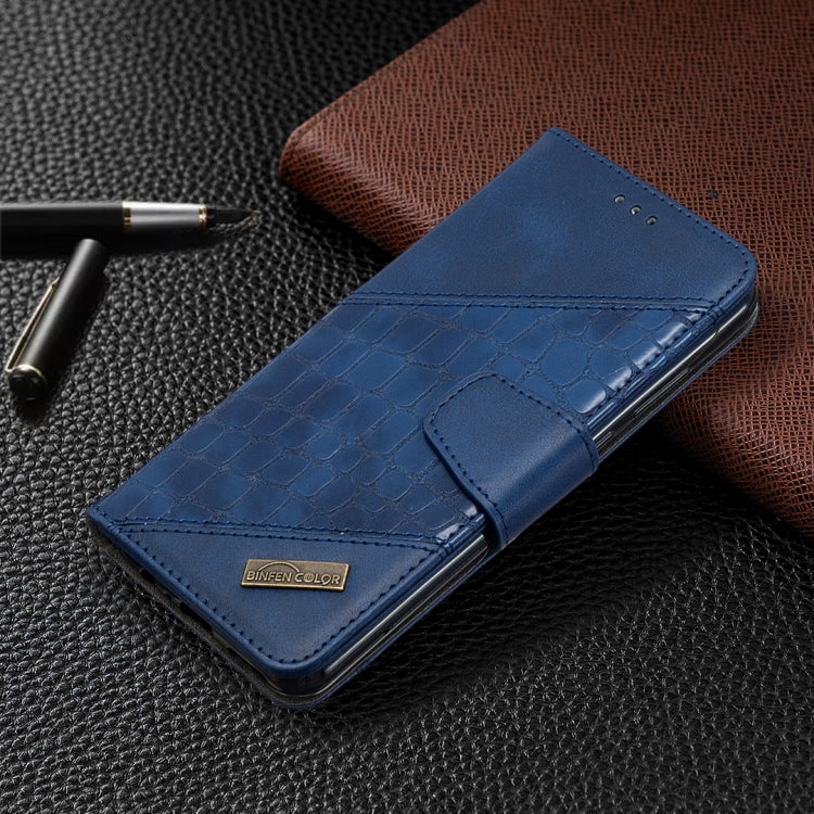 For Huawei Y6p Matching Color Crocodile Texture Horizontal Flip PU Leather Case with Holder & Card Slots & Wallet