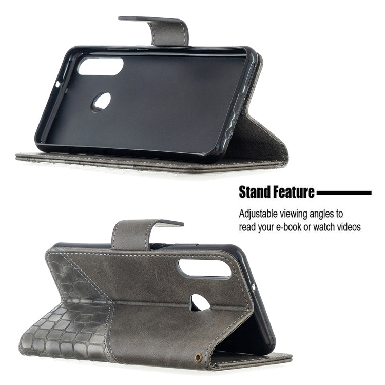 For Huawei Y6p Matching Color Crocodile Texture Horizontal Flip PU Leather Case with Holder & Card Slots & Wallet