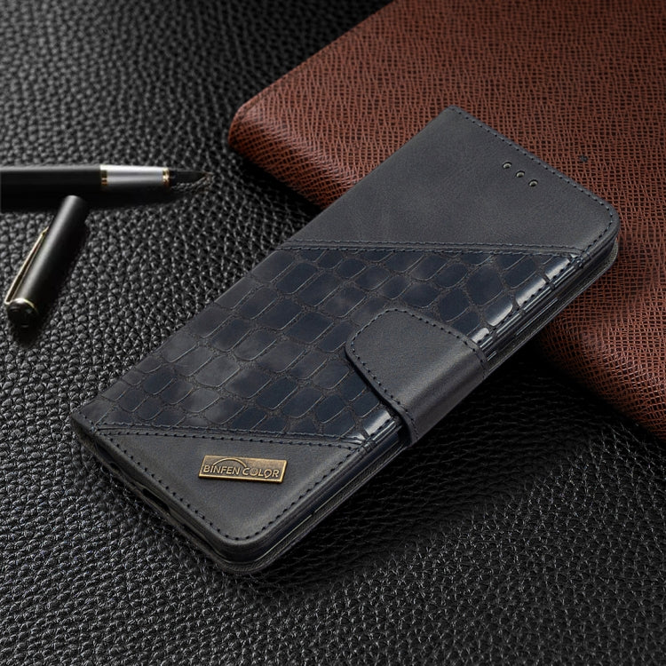 For Huawei Y6p Matching Color Crocodile Texture Horizontal Flip PU Leather Case with Holder & Card Slots & Wallet