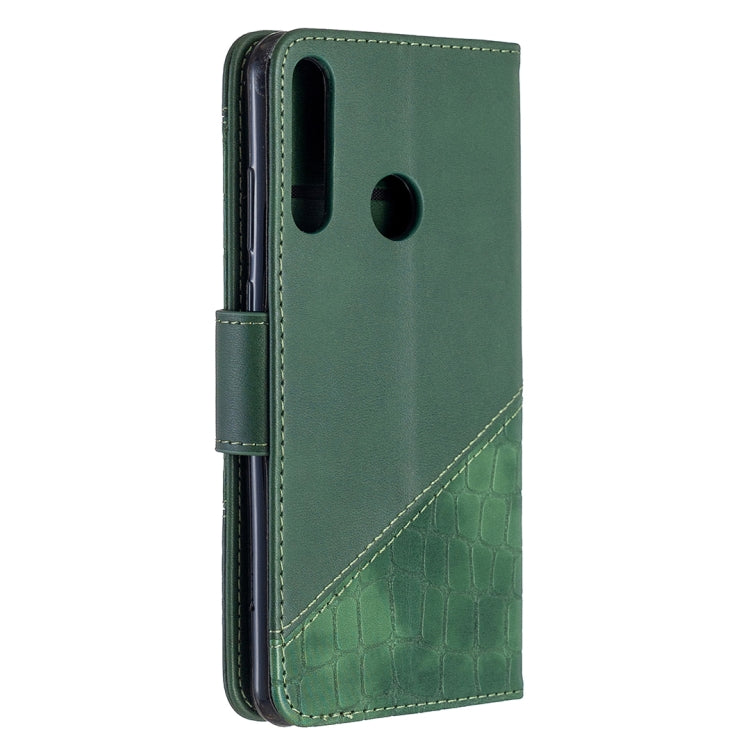 For Huawei Y6p Matching Color Crocodile Texture Horizontal Flip PU Leather Case with Holder & Card Slots & Wallet