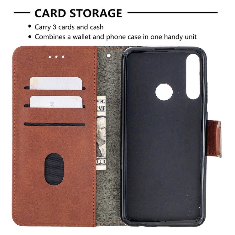 For Huawei Y6p Matching Color Crocodile Texture Horizontal Flip PU Leather Case with Holder & Card Slots & Wallet