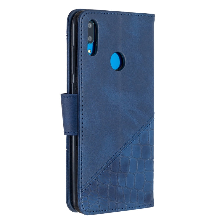 For Huawei Y7 (2019) Matching Color Crocodile Texture Horizontal Flip PU Leather Case with Holder & Card Slots & Wallet