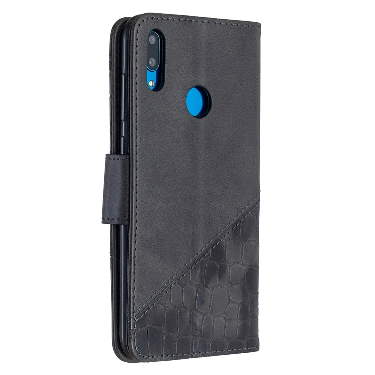For Huawei Y7 (2019) Matching Color Crocodile Texture Horizontal Flip PU Leather Case with Holder & Card Slots & Wallet