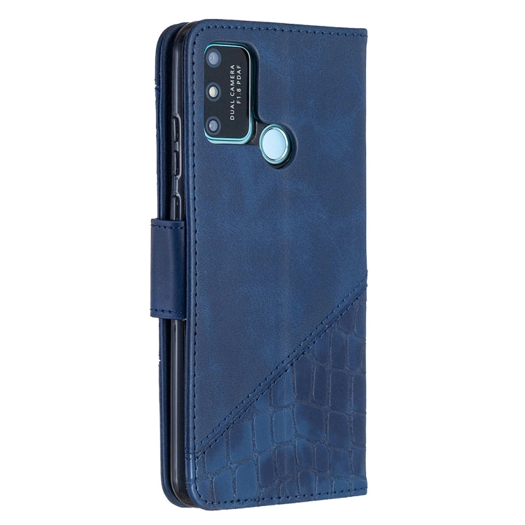 For Huawei Honor 9A Matching Color Crocodile Texture Horizontal Flip PU Leather Case with Holder & Card Slots & Wallet