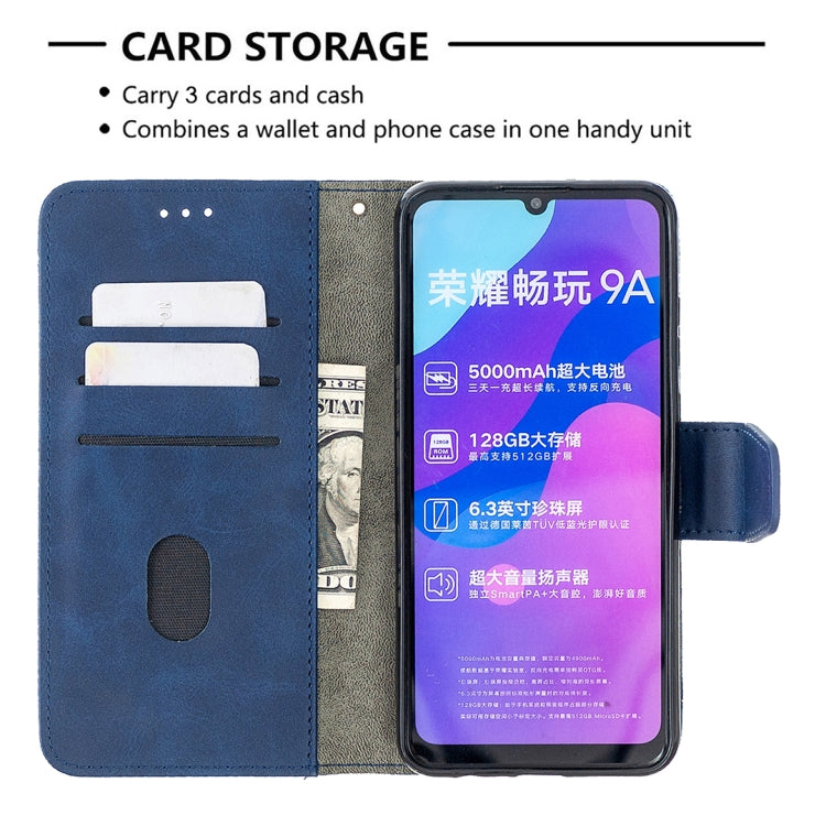 For Huawei Honor 9A Matching Color Crocodile Texture Horizontal Flip PU Leather Case with Holder & Card Slots & Wallet