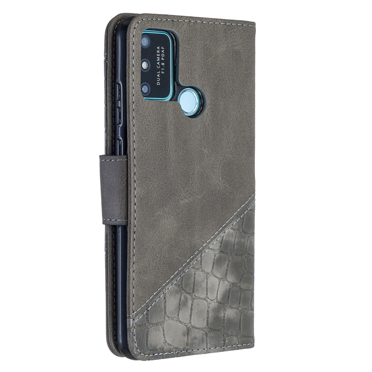 For Huawei Honor 9A Matching Color Crocodile Texture Horizontal Flip PU Leather Case with Holder & Card Slots & Wallet