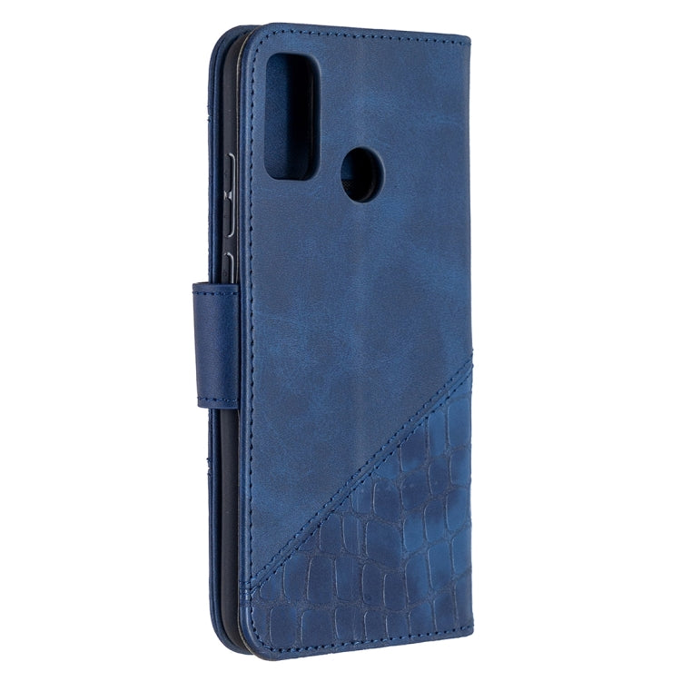 For Huawei Honor 9X Lite Matching Color Crocodile Texture Horizontal Flip PU Leather Case with Holder & Card Slots & Wallet