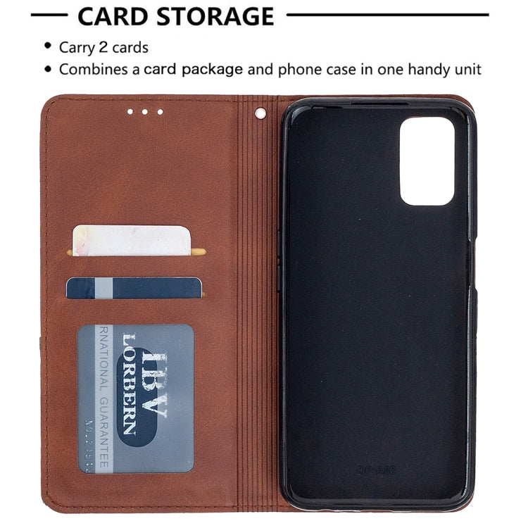 For Oppo A72 / A52 / A92 Rhombus Texture Horizontal Flip Magnetic Leather Case with Holder & Card Slots