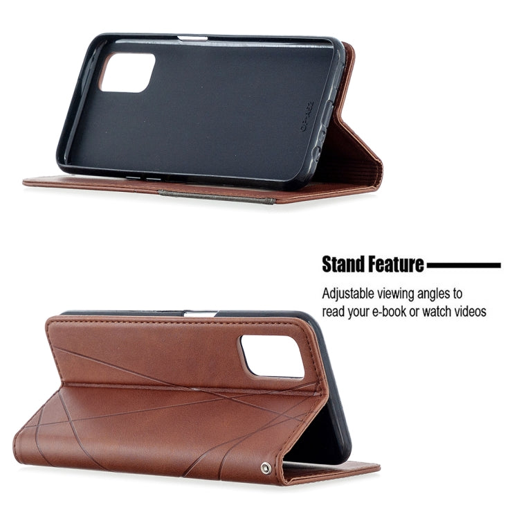 For Oppo A72 / A52 / A92 Rhombus Texture Horizontal Flip Magnetic Leather Case with Holder & Card Slots