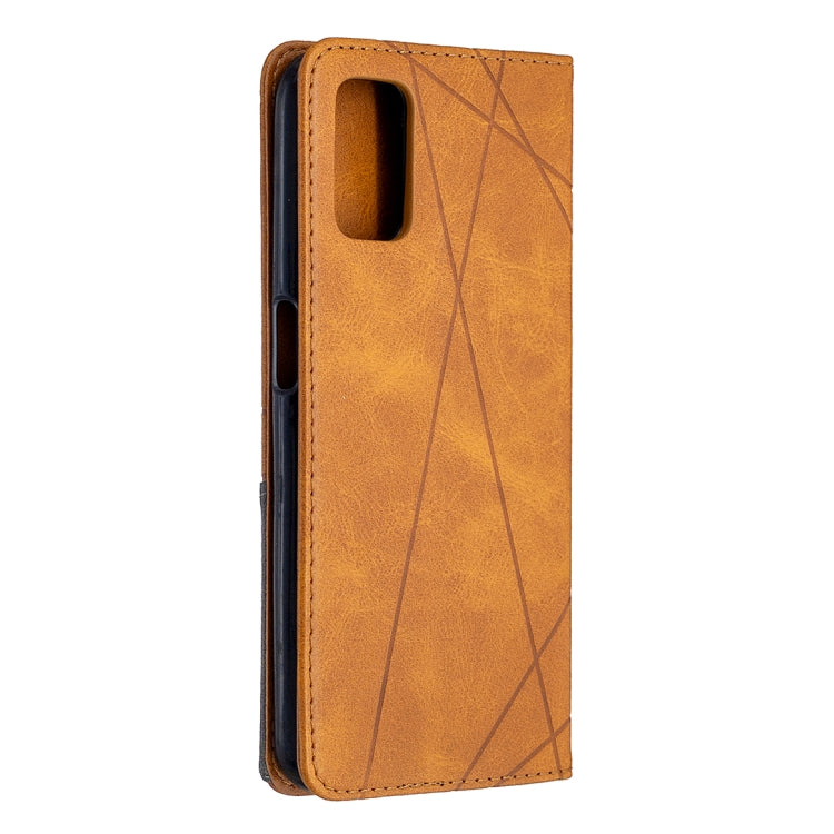 For Oppo A72 / A52 / A92 Rhombus Texture Horizontal Flip Magnetic Leather Case with Holder & Card Slots