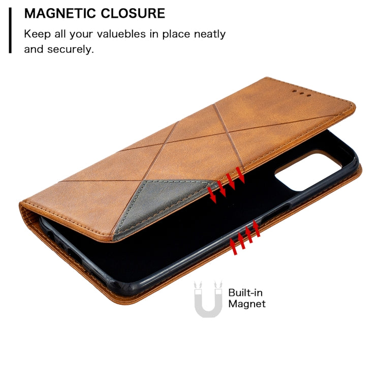 For Oppo A72 / A52 / A92 Rhombus Texture Horizontal Flip Magnetic Leather Case with Holder & Card Slots