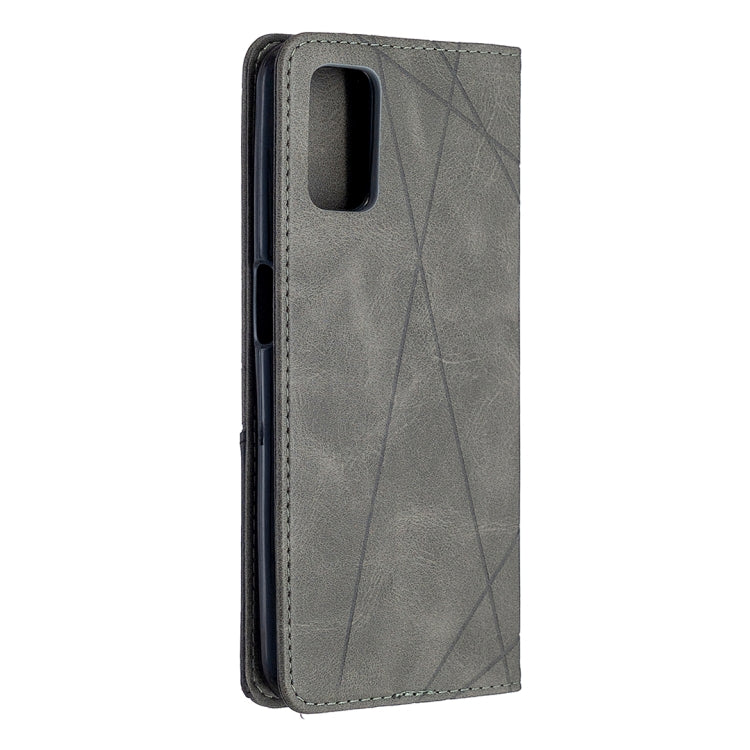 For Oppo A72 / A52 / A92 Rhombus Texture Horizontal Flip Magnetic Leather Case with Holder & Card Slots