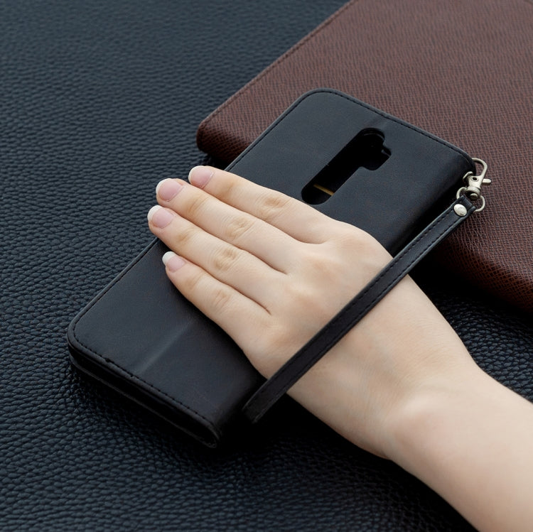 For Oppo A5 (2020) / A9 (2020) Retro Lambskin Texture Pure Color Horizontal Flip PU Leather Case with Holder & Card Slots & Wallet & Lanyard