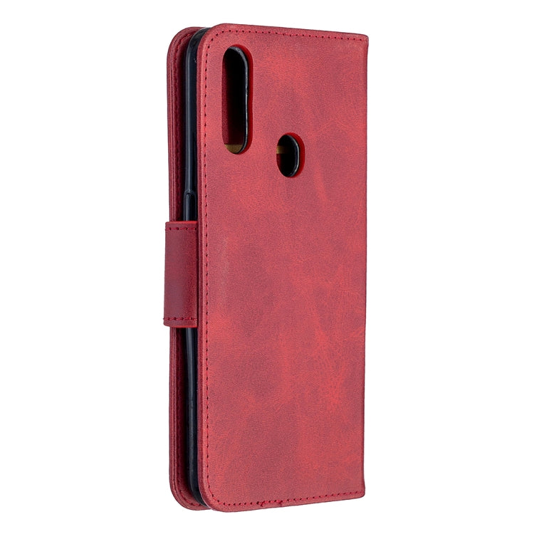 For Oppo A31 (2020) / A81 Retro Lambskin Texture Pure Color Horizontal Flip PU Leather Case with Holder & Card Slots & Wallet & Lanyard
