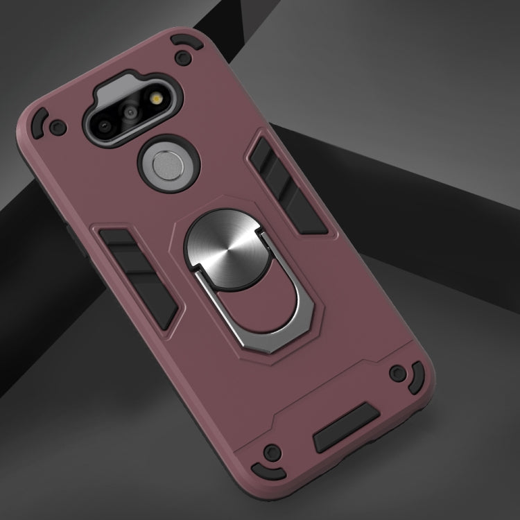 For LG K31 2 in 1 Armour Series PC + TPU Protective Case with Ring Holder