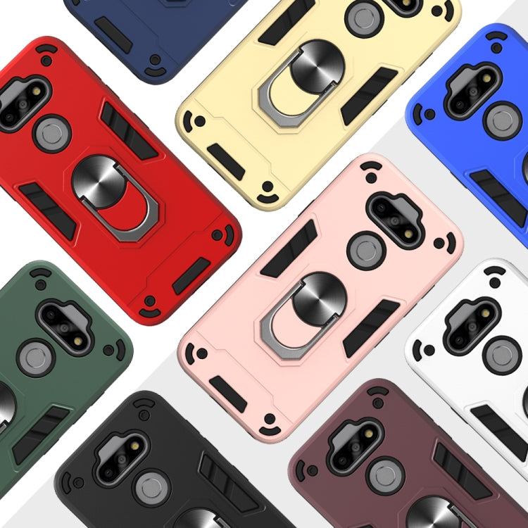 For LG K31 2 in 1 Armour Series PC + TPU Protective Case with Ring Holder