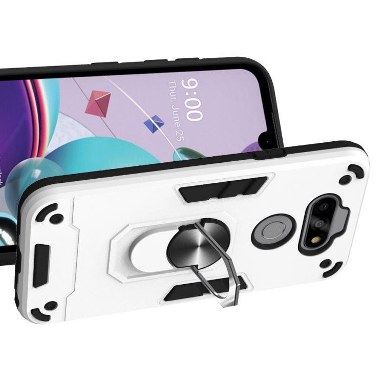 For LG K31 2 in 1 Armour Series PC + TPU Protective Case with Ring Holder