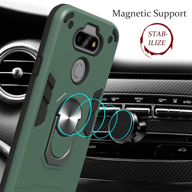For LG K31 2 in 1 Armour Series PC + TPU Protective Case with Ring Holder