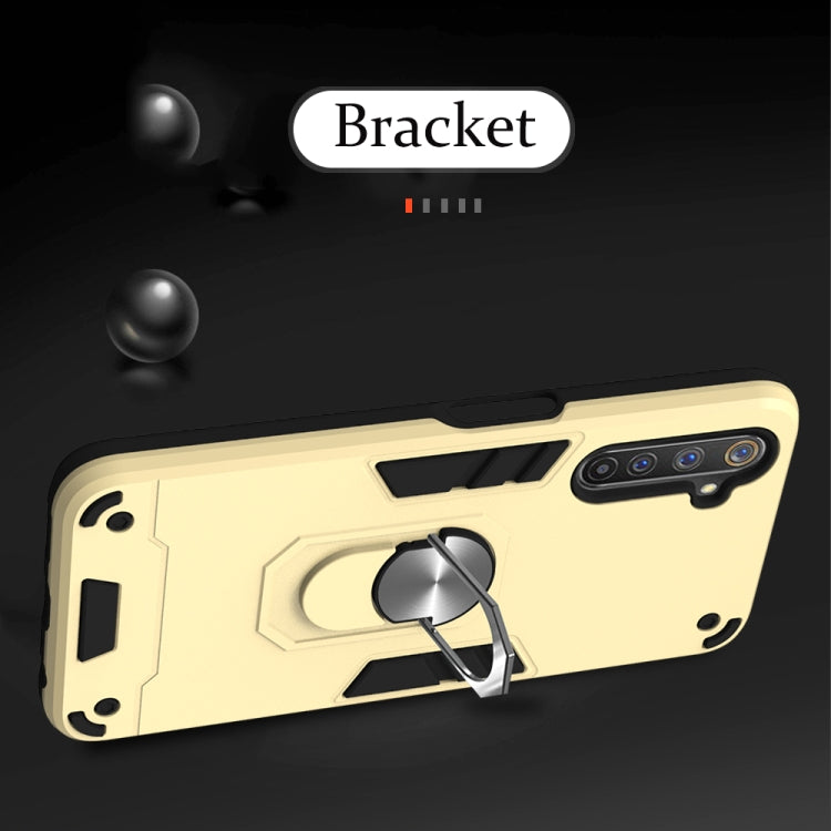 For OPPO Realme 6 Pro 2 in 1 Armour Series PC + TPU Protective Case with Ring Holder