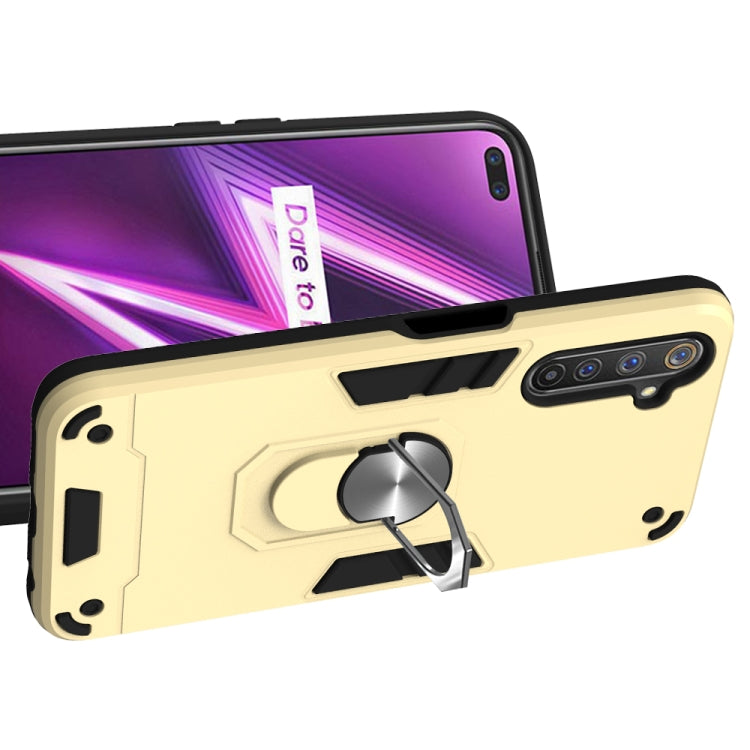 For OPPO Realme 6 Pro 2 in 1 Armour Series PC + TPU Protective Case with Ring Holder