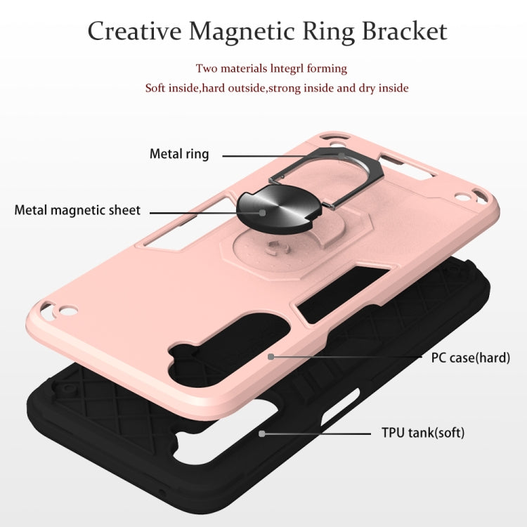 For OPPO Realme 6 Pro 2 in 1 Armour Series PC + TPU Protective Case with Ring Holder