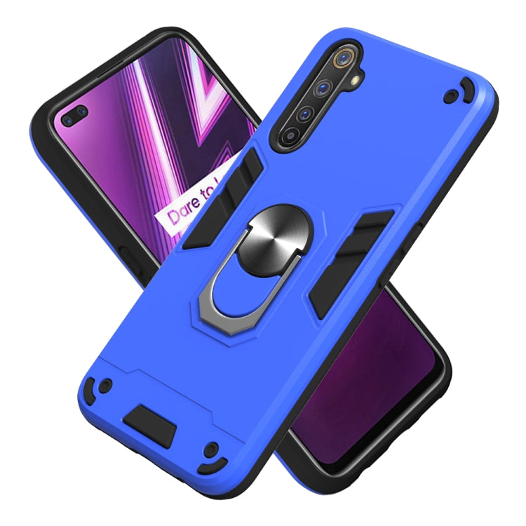 For OPPO Realme 6 Pro 2 in 1 Armour Series PC + TPU Protective Case with Ring Holder