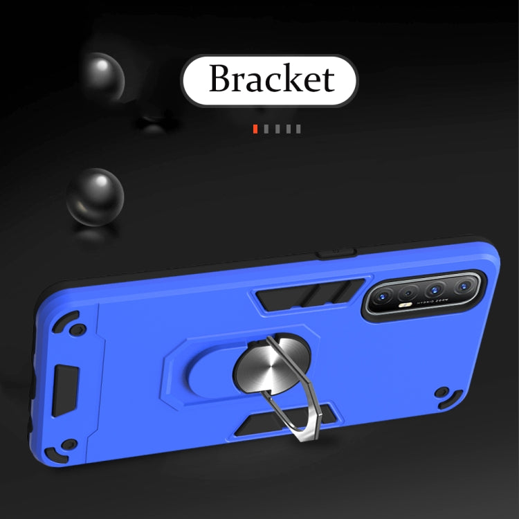 For OPPO Reno3 Pro (India) 2 in 1 Armour Series PC + TPU Protective Case with Ring Holder