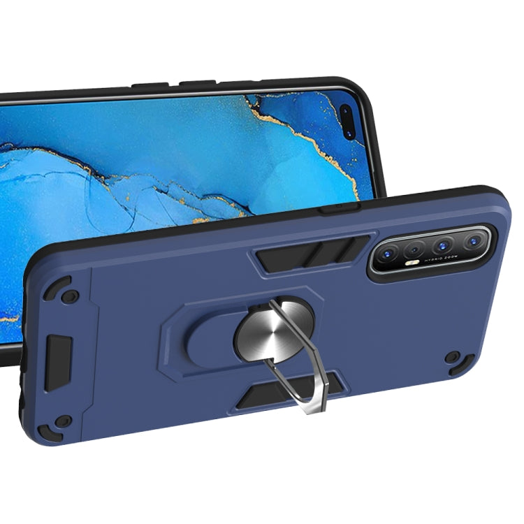 For OPPO Reno3 Pro (India) 2 in 1 Armour Series PC + TPU Protective Case with Ring Holder