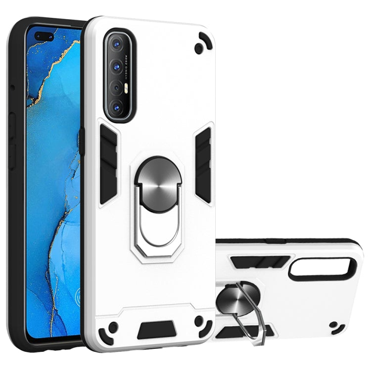 For OPPO Reno3 Pro (India) 2 in 1 Armour Series PC + TPU Protective Case with Ring Holder