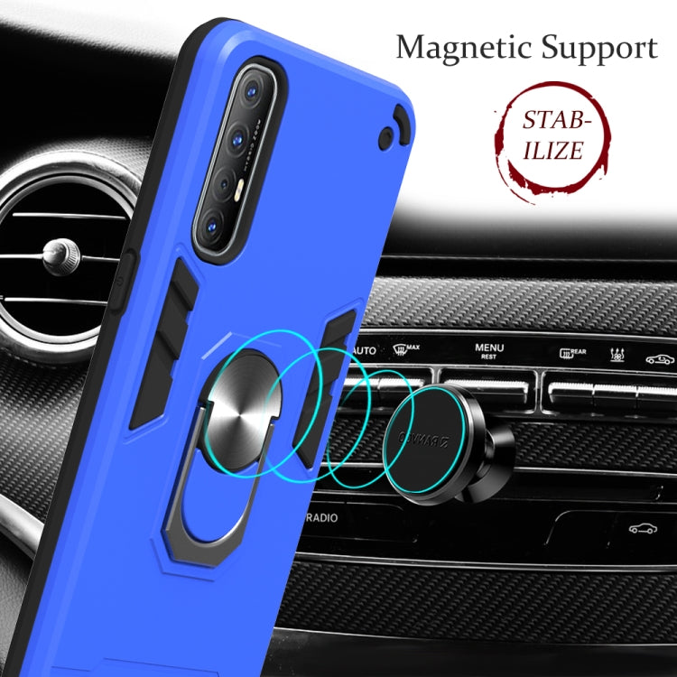 For OPPO Reno3 Pro (India) 2 in 1 Armour Series PC + TPU Protective Case with Ring Holder