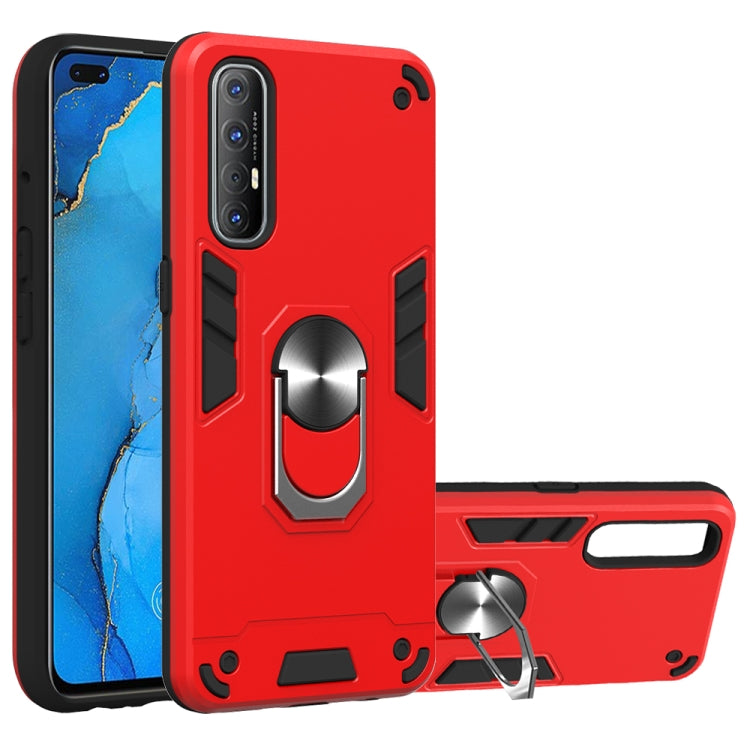 For OPPO Reno3 Pro (India) 2 in 1 Armour Series PC + TPU Protective Case with Ring Holder