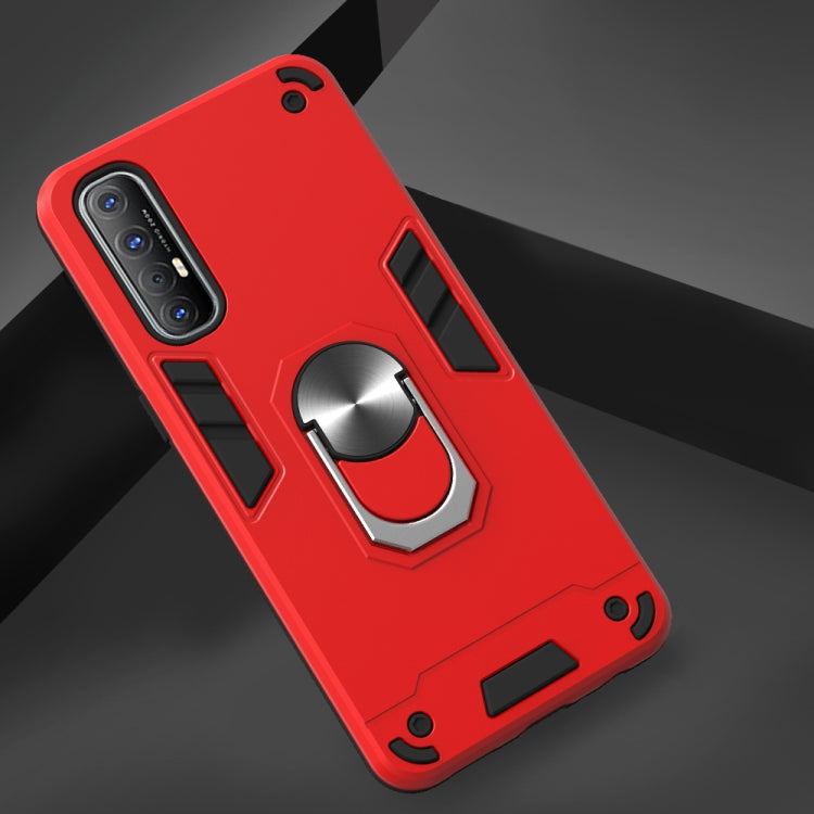 For OPPO Reno3 Pro (India) 2 in 1 Armour Series PC + TPU Protective Case with Ring Holder