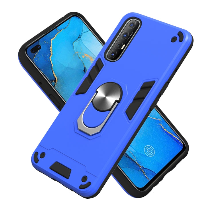 For OPPO Reno3 Pro (India) 2 in 1 Armour Series PC + TPU Protective Case with Ring Holder