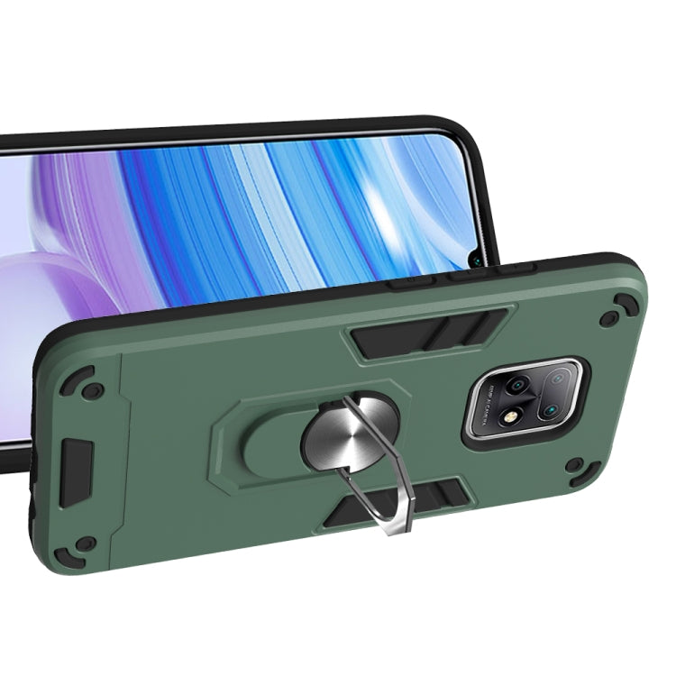 For Xiaomi Redmi 10X 5G / 10X Pro 5G 2 in 1 Armour Series PC + TPU Protective Case with Ring Holder