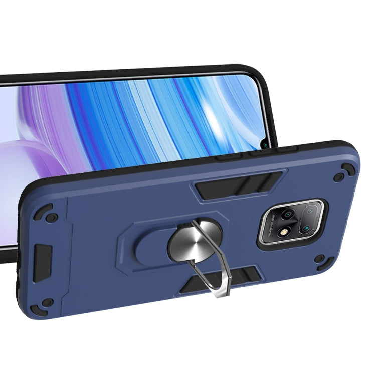 For Xiaomi Redmi 10X 5G / 10X Pro 5G 2 in 1 Armour Series PC + TPU Protective Case with Ring Holder