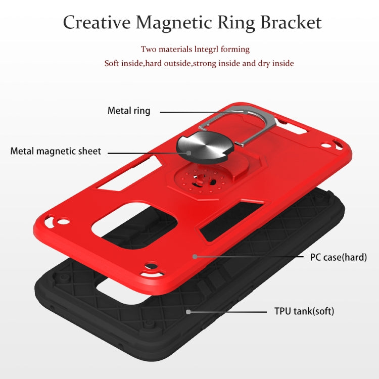 For Xiaomi Redmi 10X 5G / 10X Pro 5G 2 in 1 Armour Series PC + TPU Protective Case with Ring Holder