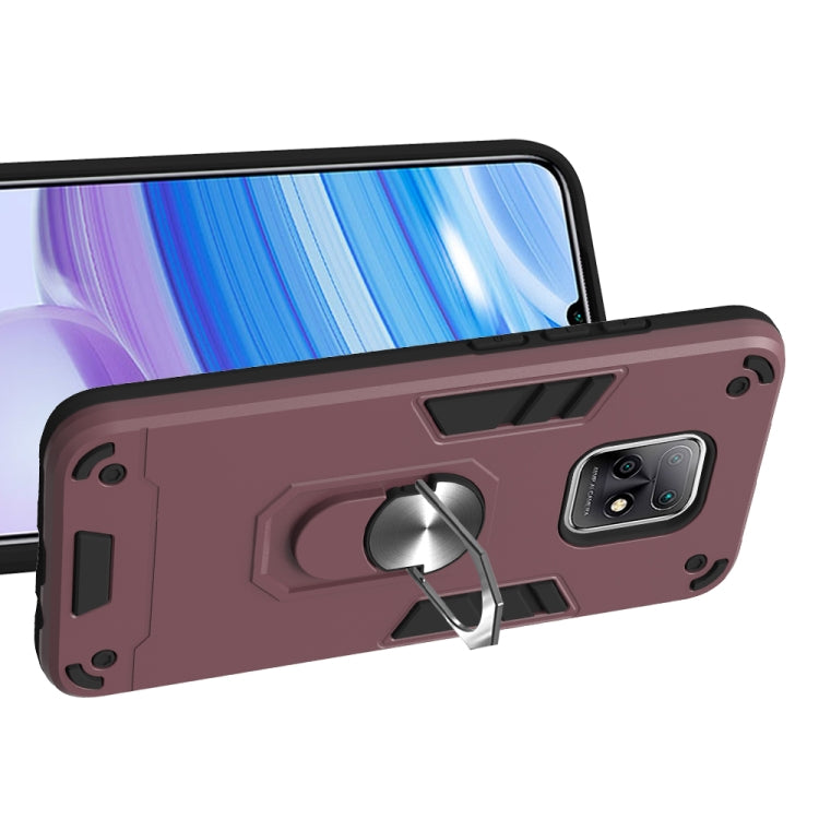 For Xiaomi Redmi 10X 5G / 10X Pro 5G 2 in 1 Armour Series PC + TPU Protective Case with Ring Holder